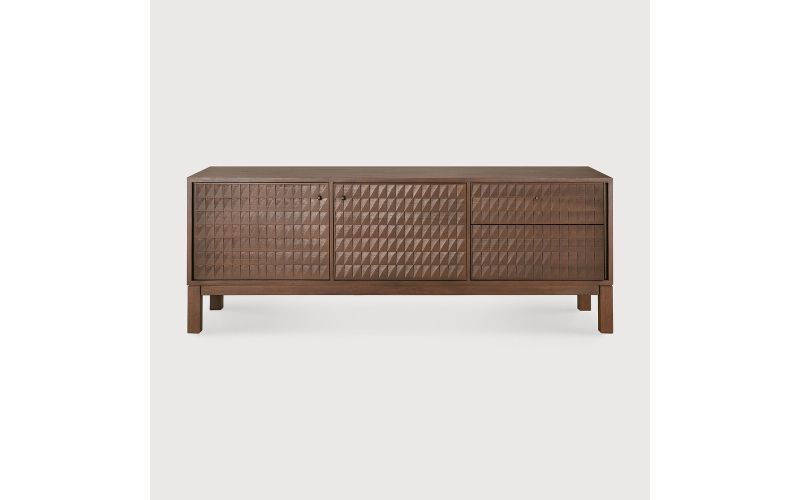 SONO TV CUPBOARD VARNISHED TEAK - LIGHT BROWN 160 x 45 x 60 CM 15350