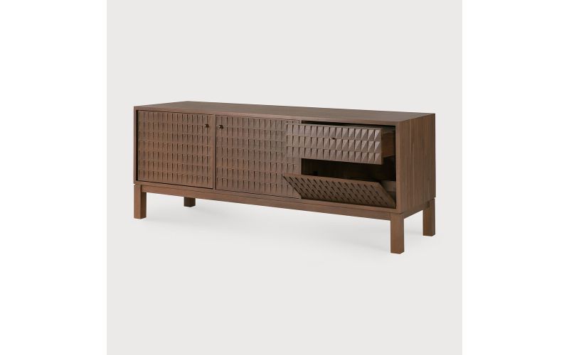 SONO TV CUPBOARD VARNISHED TEAK - LIGHT BROWN 160 x 45 x 60 CM 15350