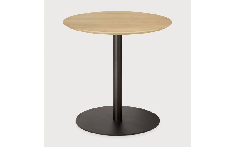 BLEND LOUNGE TABLE OAK TOP BRONZE BASE 90 x 90 x 69 51954