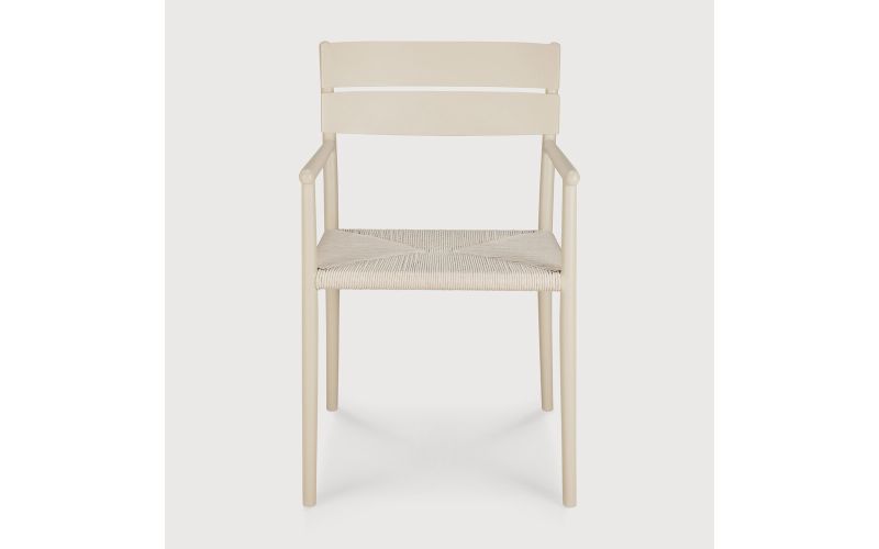 ETHNICRAFT ELIN OUTDOOR DINING CHAIR ALUMINIUM SAND WITH ARM 60574 52 x 57 x 84 CM