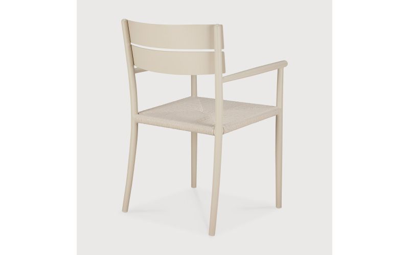 ETHNICRAFT ELIN OUTDOOR DINING CHAIR ALUMINIUM SAND WITH ARM 60574 52 x 57 x 84 CM