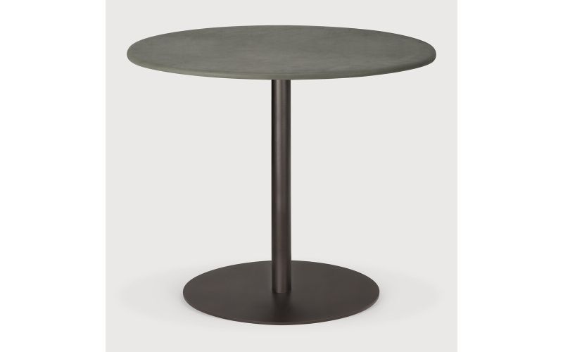 BLEND LOUNGE TABLE MUSCIO LEATHER TOP BRONZE BASE 90 x 90 x 69 CM 21578