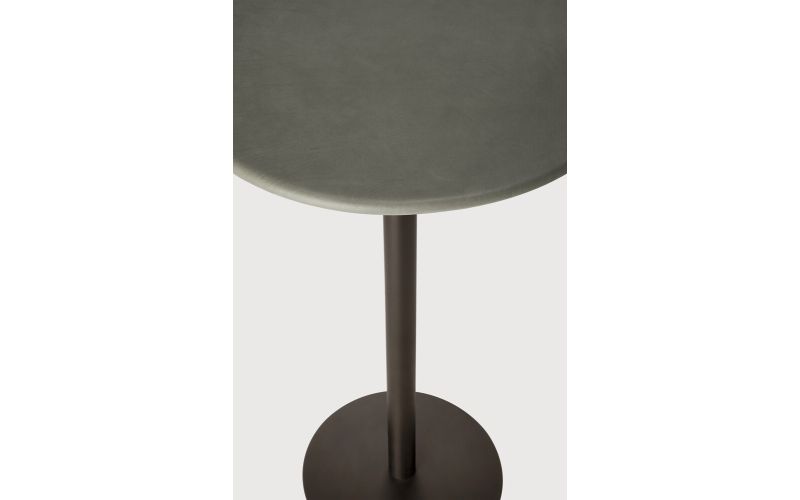 BLEND LOUNGE TABLE MUSCIO LEATHER TOP BRONZE BASE 90 x 90 x 69 CM 21578