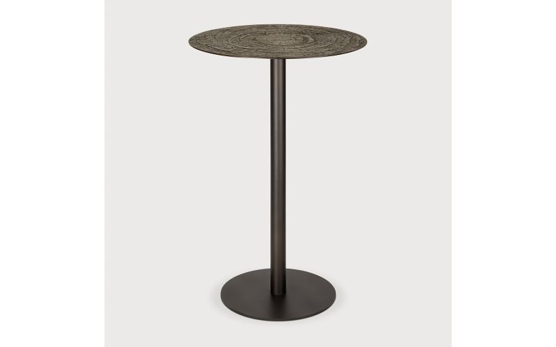 BLEND BAR TABLE MINERALS TOP BRONZE BASE 25937 70 x 70 x 108 CM