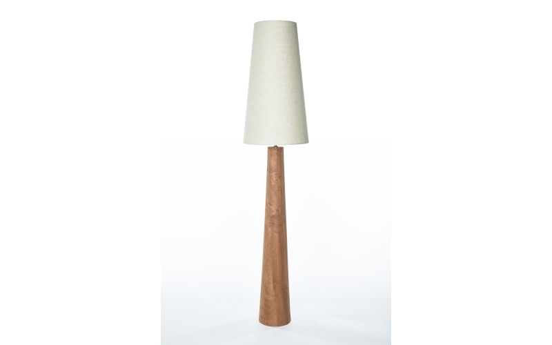 CAVA FLOOR LAMP H110 CM + KAP TOETER H70 CM VLASLINNEN LICHT TRANSPARANT