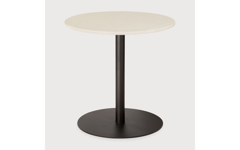 BLEND LOUNGE TABLE MICROCEMENT TOP BRONZE BASE 26518 90 x 90 x 69 CM
