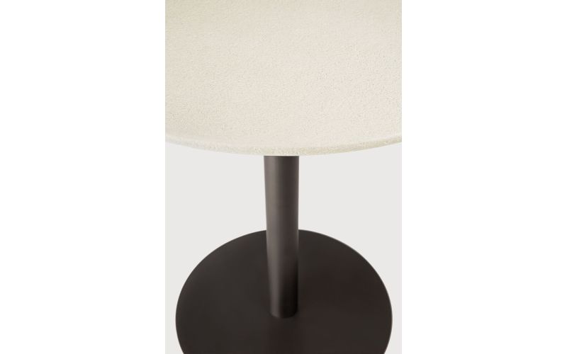 BLEND LOUNGE TABLE MICROCEMENT TOP BRONZE BASE 26518 90 x 90 x 69 CM