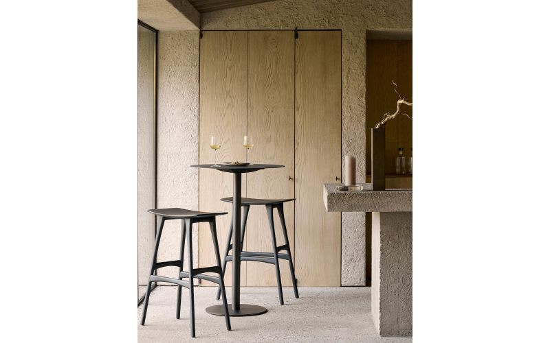 BLEND BAR TABLE METAL TOP DARK BRONZE - BRONZE BASE 70 x 70 x 108 CM 60123