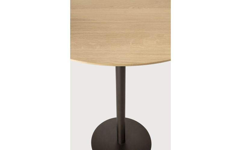 BLEND BAR TABLE OAK TOP BRONZE BASE 51951 70 x 70 x 108 CM