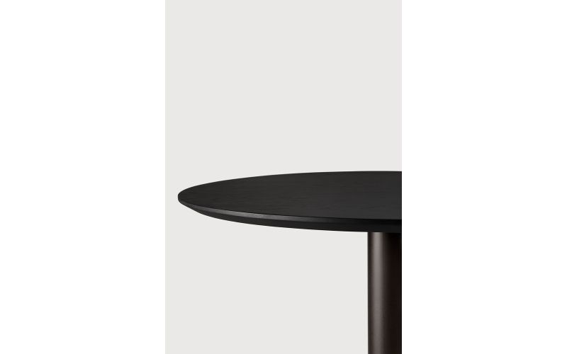 BLEND BAR TABLE OAK BLACK TOP BRONZE BASE 51953 70 x 70 x 108 CM