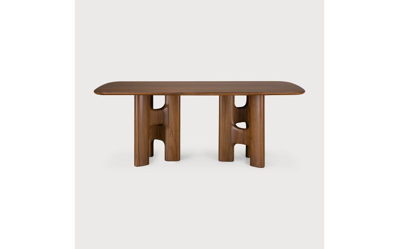FLOW DINING TABLE - TEAK WILD BROWN - 10732 200 x 110 x 76