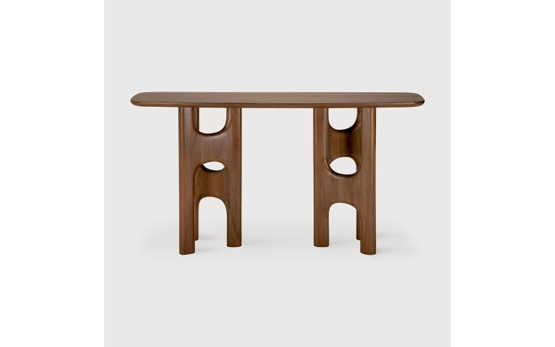 FLOW CONSOLE VARNISHED TEAK WOLD BROWN 10735 150 x 40 x 79 CM