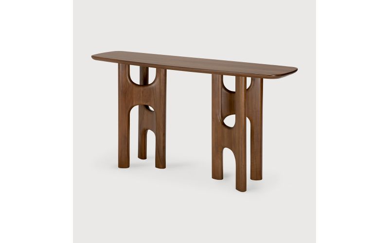 FLOW CONSOLE VARNISHED TEAK WOLD BROWN 10735 150 x 40 x 79 CM