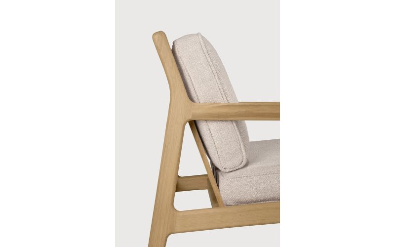 JACK LOUNGE CHAIR - VARNISHED OAK - IVORY FABRIC 50493