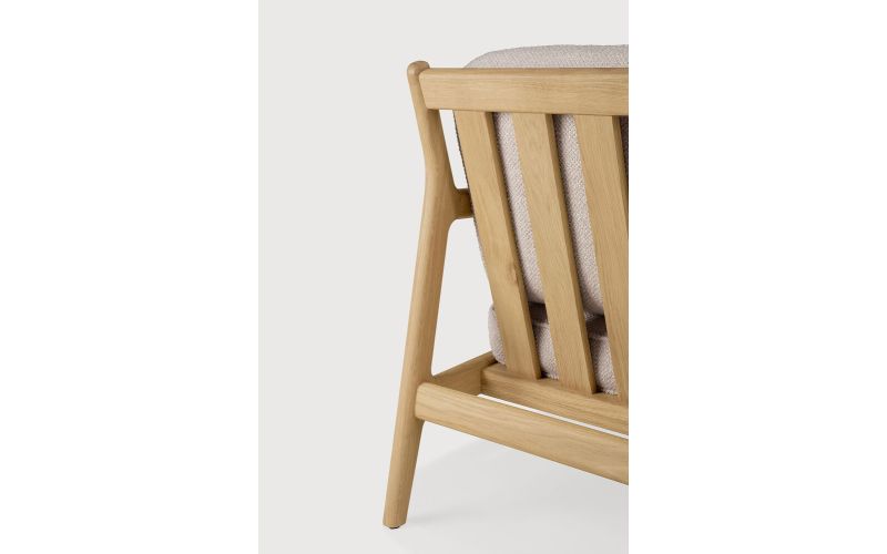 JACK LOUNGE CHAIR - VARNISHED OAK - IVORY FABRIC 50493