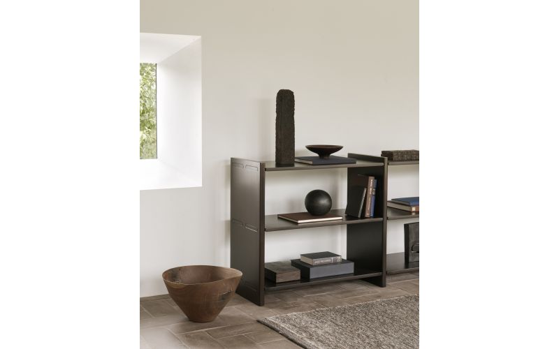 MORTISE RACK SMALL - VARNISHED MAHOGANY ROSE BROWN 35141 - 175 x 41 x 82 CM