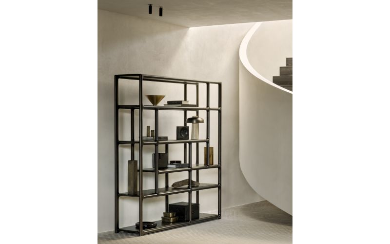 EDA RACK -MAHOGANY ROSE BROWN 35191 181 x 41 x 188 CM