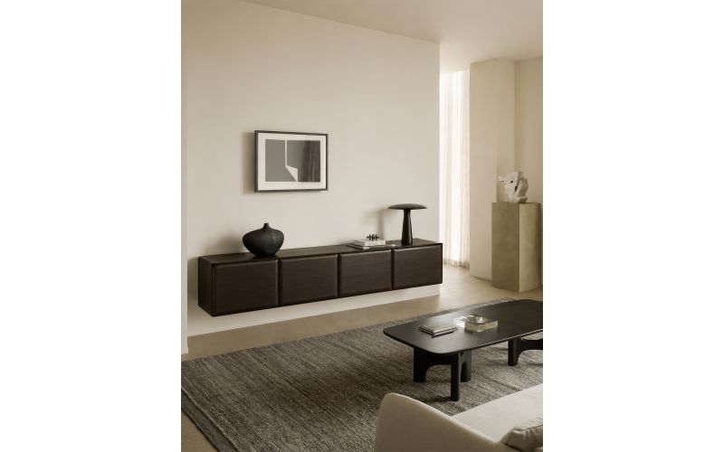 PI HANGING SIDEBOARD - VARNISHED MAHOGANY ROSE 35067 - 225 x 43 x 47CM