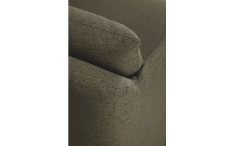 WEAVE LOUNGE CHAIR - GREEN FABRIC - SWIVEL/DRAAI 21417 80 x 87 x 75 CM