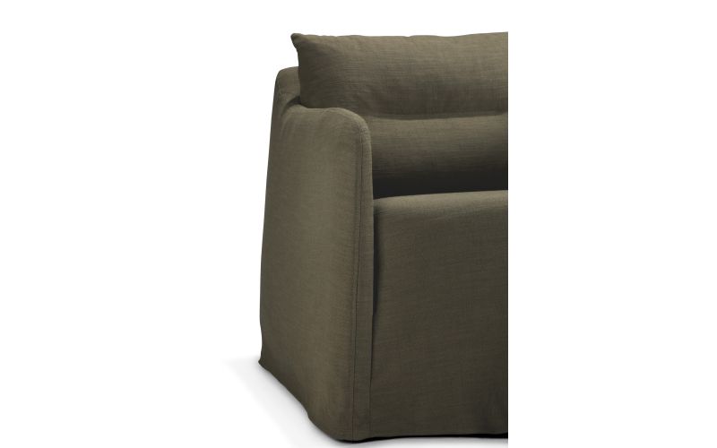 WEAVE LOUNGE CHAIR - GREEN FABRIC - SWIVEL/DRAAI 21417 80 x 87 x 75 CM