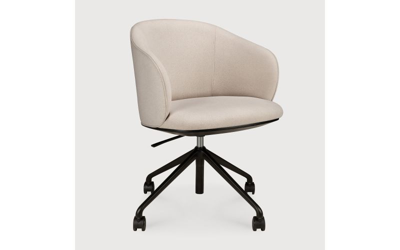 UNDA OFFICE CHAIR SALT WITH WHEELS 50700 61 x 58 x 77/87 CM