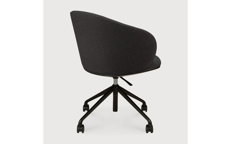 UNDA OFFICE CHAIR CHARCOAL FABRIC WITH WHEELS - 50698 61 x 58 x 77/87 CM