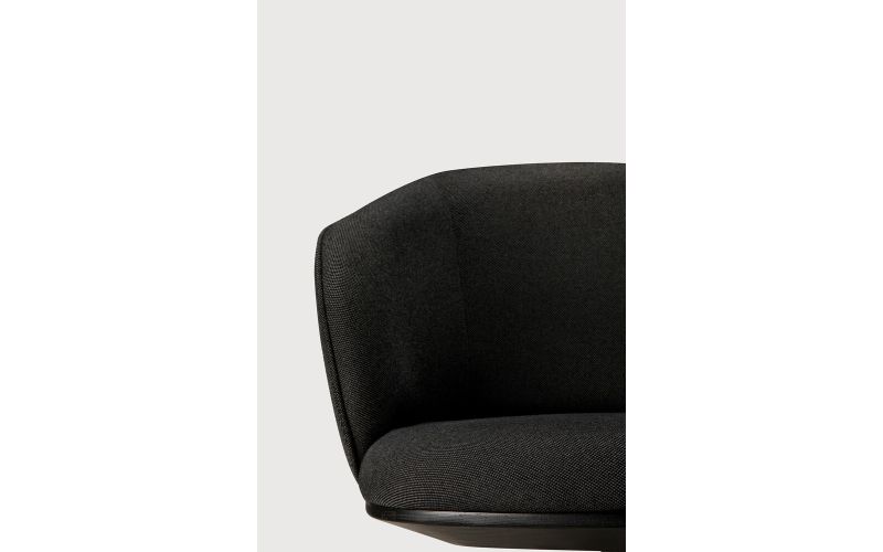 UNDA OFFICE CHAIR CHARCOAL FABRIC WITH WHEELS - 50698 61 x 58 x 77/87 CM