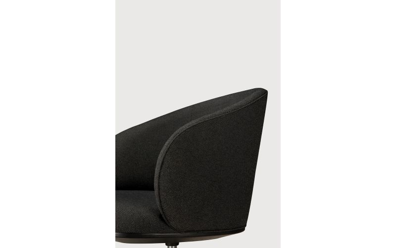 UNDA OFFICE CHAIR CHARCOAL FABRIC WITH WHEELS - 50698 61 x 58 x 77/87 CM