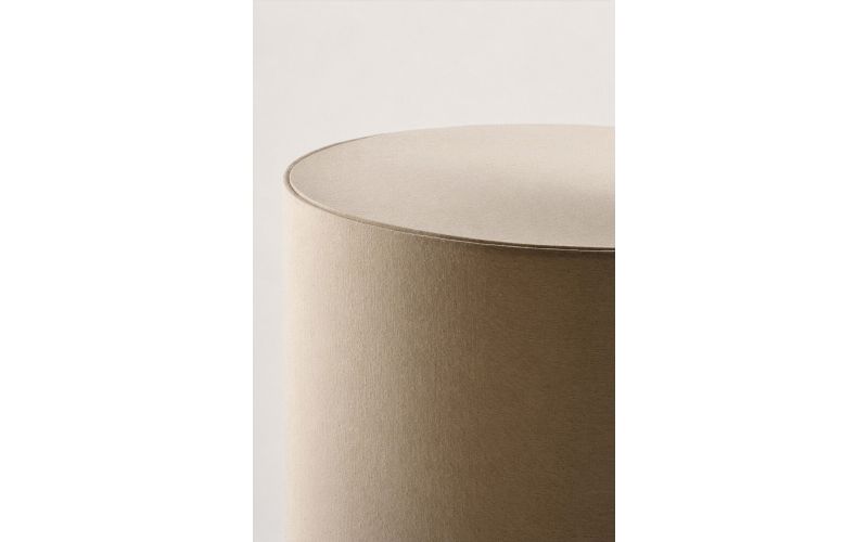 FLOW FLOORLAMP ETHNICRAFT 26971 VARNISHED MAHOGANY - ROSE BROWN BEIGE FABRIC 50 x 48 x 176 CM