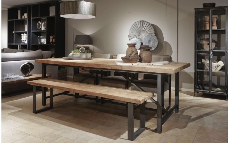 Rustieke teak salontafel