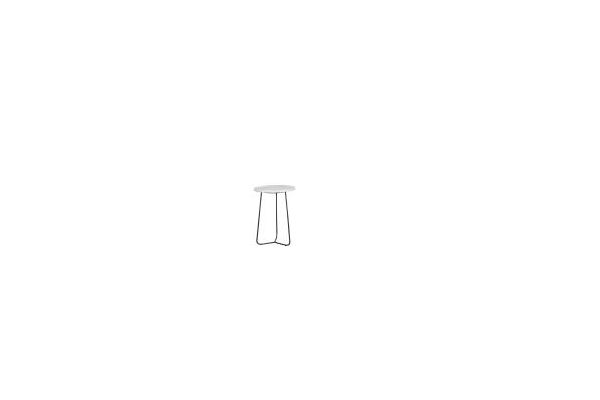 Coffe Table White 35 rond 50 H cm 