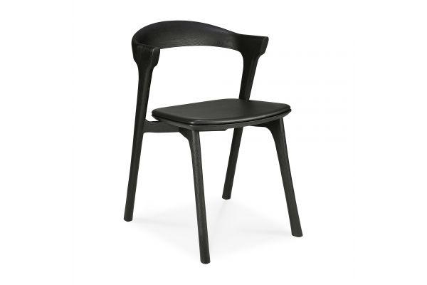 ETHNICRAFT BLACK BOK DINING CHAIR - BLACK LEATHER