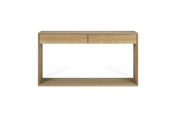 ETHNICRAFT OAK NORDIC CONSOLE-2 DRAWERS-160X40