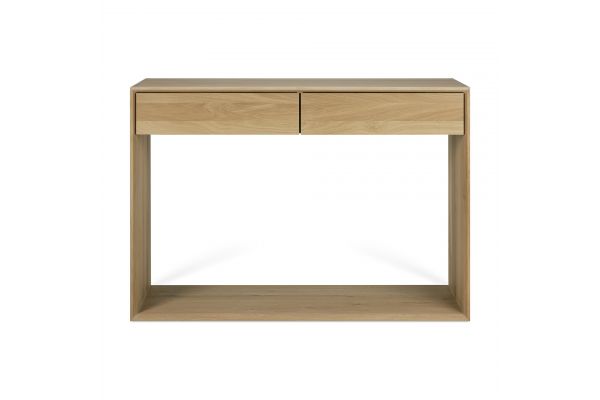 ETHNICRAFT OAK NORDIC CONSOLE-2 DRAWERS-120X40