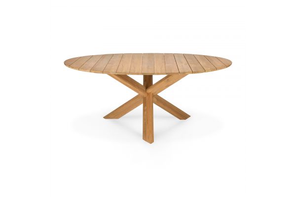 ETHNICRAFT TEAK CIRCLE OUTDOOR DINING TABLE 163