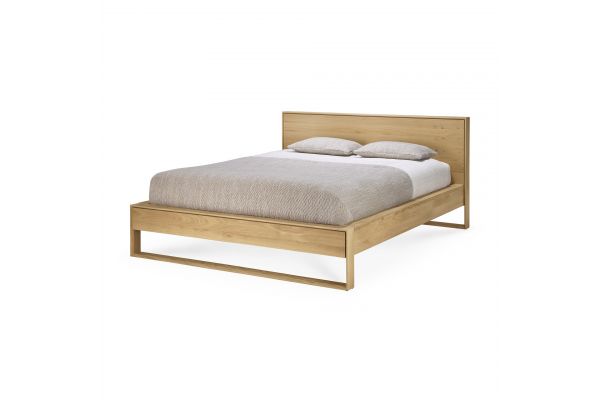 ETHNICRAFT OAK NORDIC BED (WITHOUT SLATS) 184x220