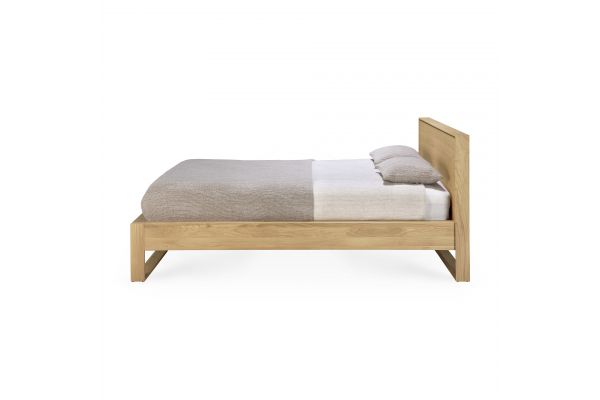 ETHNICRAFT OAK NORDIC BED (WITHOUT SLATS) 184x220
