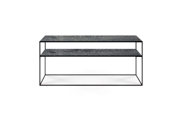 ETHNICRAFT AGED - CHARCOAL SOFA CONSOLE -2 SHELVES