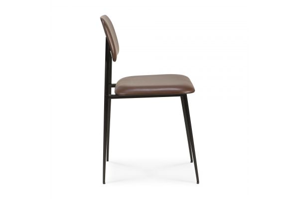 ETHNICRAFT DC DINING CHAIR - CHOCOLATE LEATHER