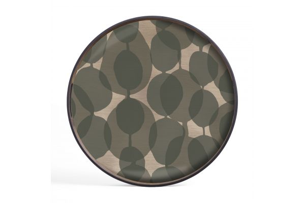 ETHNICRAFT CONNECTED DOTS TRAY - GLASS - 48x48x4