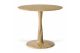 ETHNICRAFT OAK TORSION ROUND DINING TABLE 90x90x76