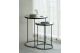 ETHNICRAFT NESTING SIDE TABLE SET OF 2 - CLEAR 