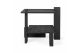 ETHNICRAFT TEAK ABSTRACT BLACK SIDE TABLE 56x52x49