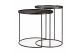 ETHNICRAFT ROUND TRAY SIDE TABLE - SET - S/L
